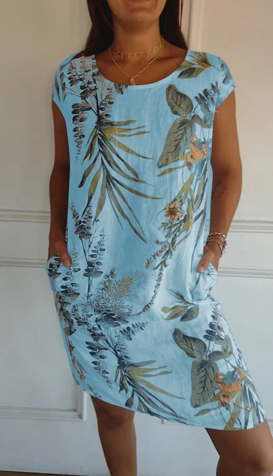Franka- Robe Imprimée pour Femmes – Légère & Confortable