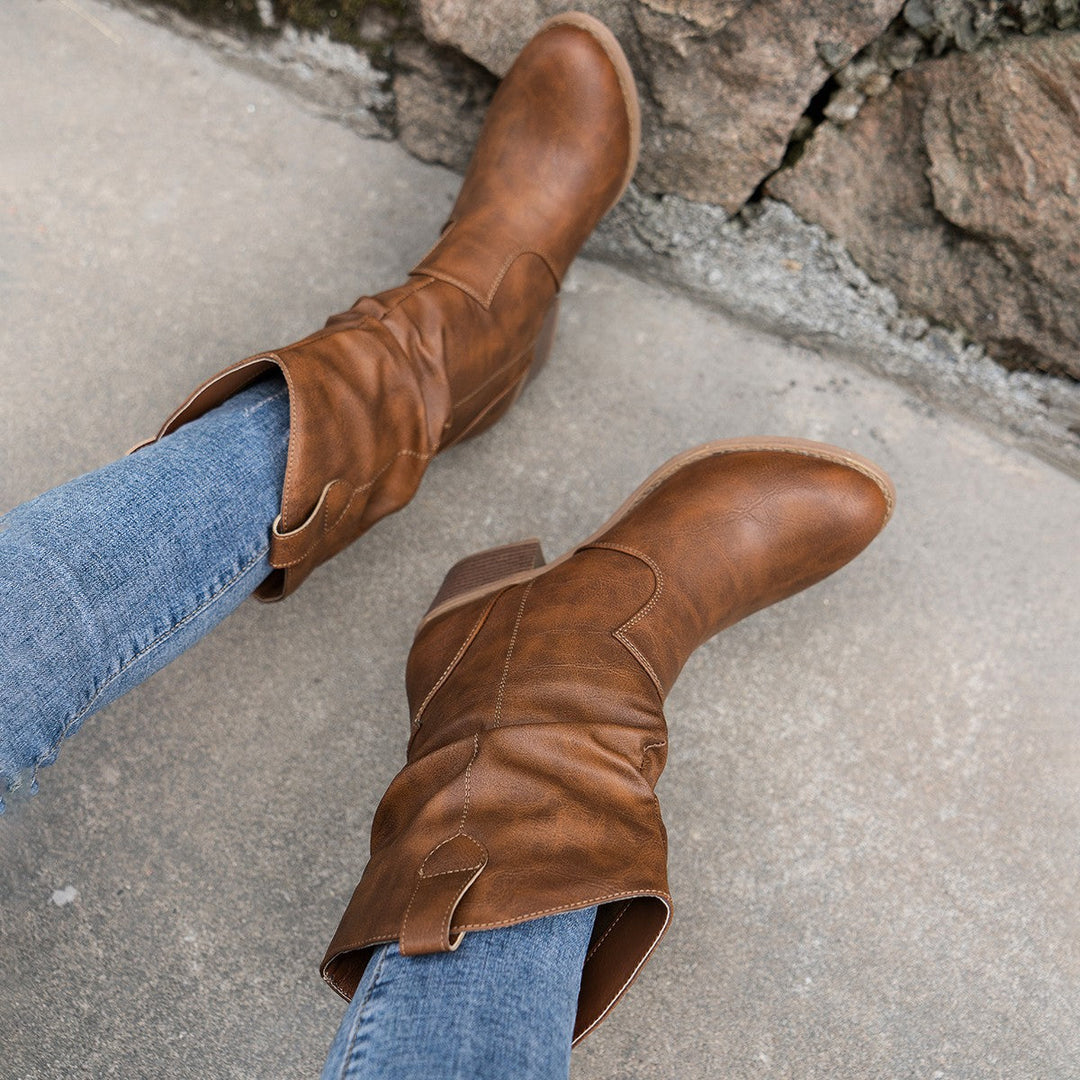 Samantha | Women's Winter Cowboy-Inspired Heeled Boots Caliboot