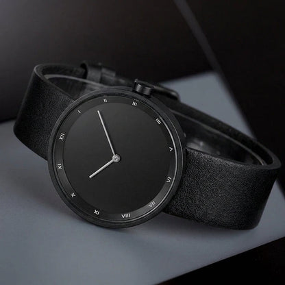 Geometric Round Case Wristwatch for Men – Minimalist Timeless Style Caliboot