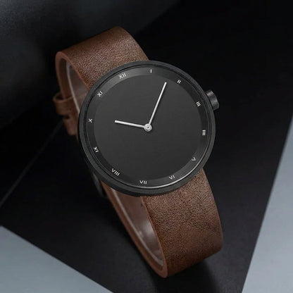 Geometric Round Case Wristwatch for Men – Minimalist Timeless Style Caliboot