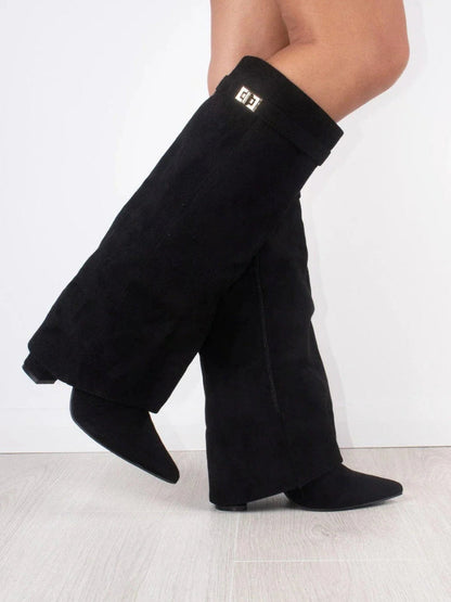 Emily | Women’s Leather Thigh-High Boots with Buckle Caliboot