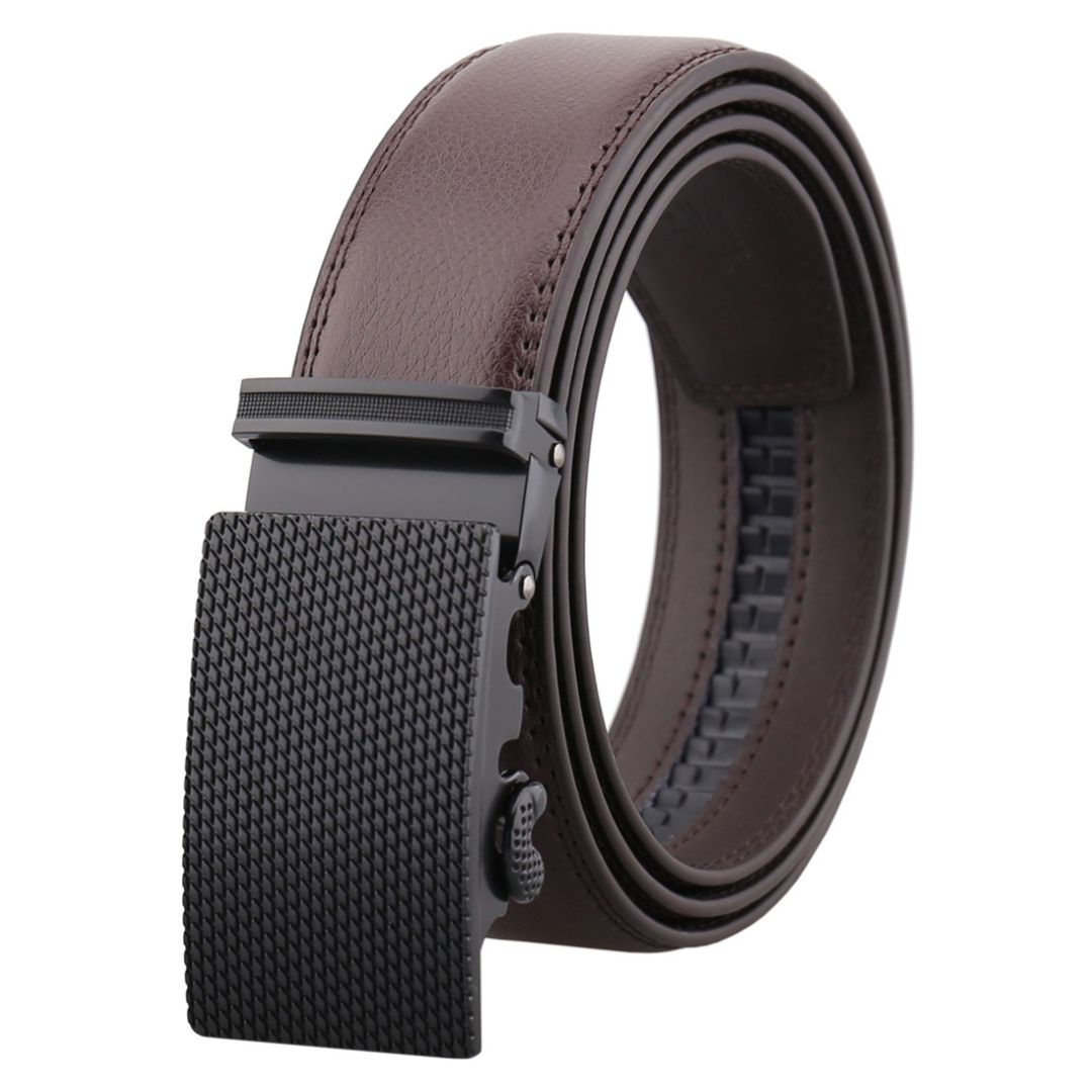 Adjustable Fit Belt with Textured Buckle for Men – Stylish & Durable Caliboot