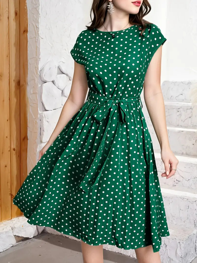 Lianne - Robe Plissée pour Femmes – Décontractée & Stylée