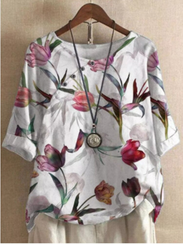 Xenia - Blouse Imprimée pour Femmes – Confortable & Stylée