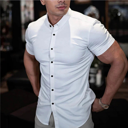 Samti - Chemise Ajustée Chic pour Hommes – Stylée & Confortabl