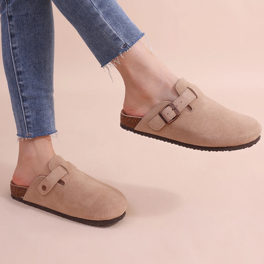 Adjustable Buckle Mule Slippers for Women – Cozy & Versatile Comfort