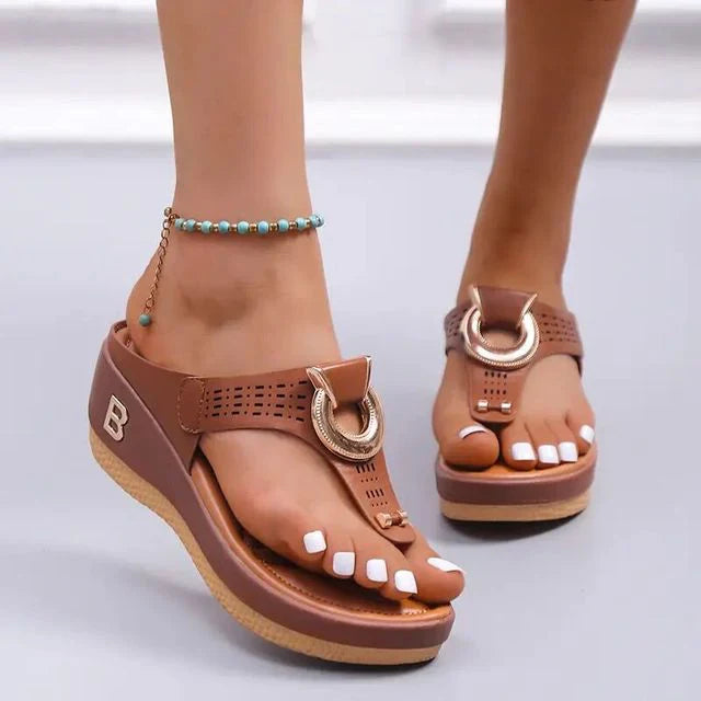 Adjustable Wedge Sandals for Women – Chic & Comfortable Design