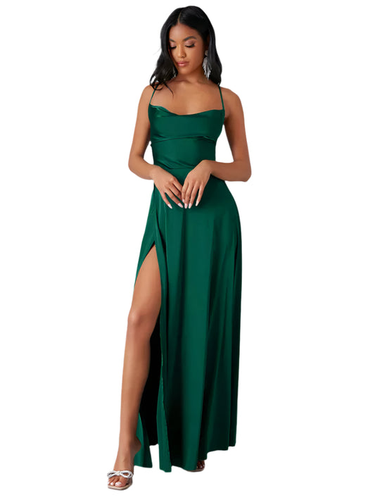 Alvaree – Robe de Soirée Longue – Élégante avec Fente Dramatique et Dos Ouvert 0