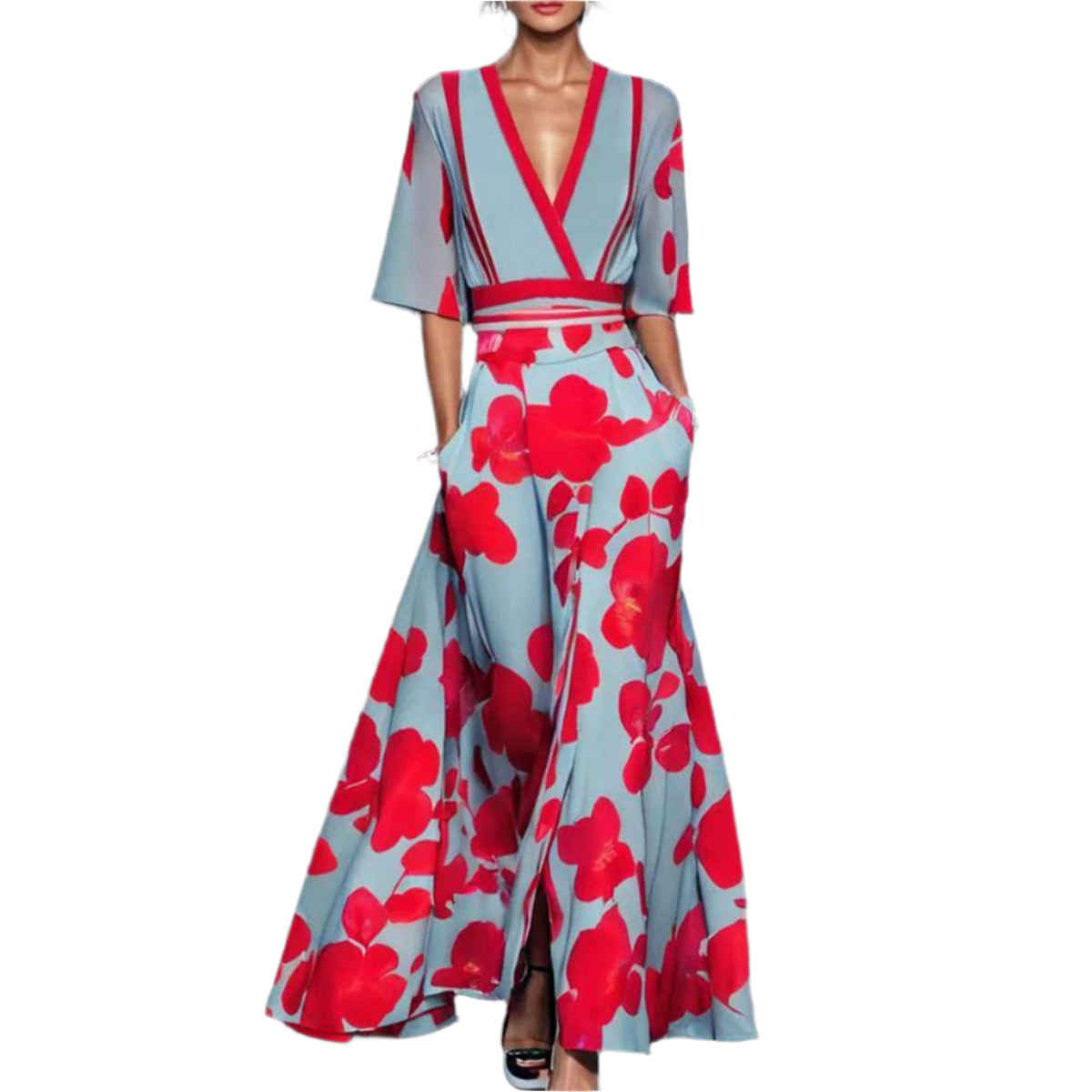 Andrina – Robe de Soirée – Élégante avec Manches Flatteuses 0