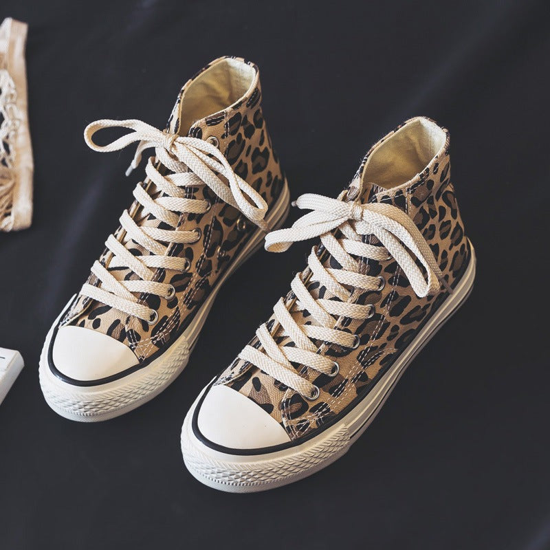 Animal Print High Top Sneakers for Unisex – Trendy & Comfortable Style