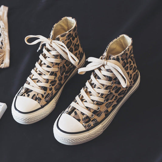Animal Print High Top Sneakers for Unisex – Trendy & Comfortable Style