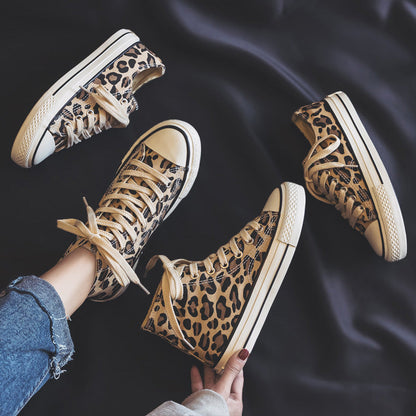 Animal Print High Top Sneakers for Unisex – Trendy & Comfortable Style