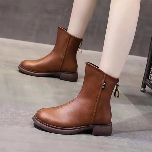 Back Zipper Winter Boots for Women – Stylish & Comfortable