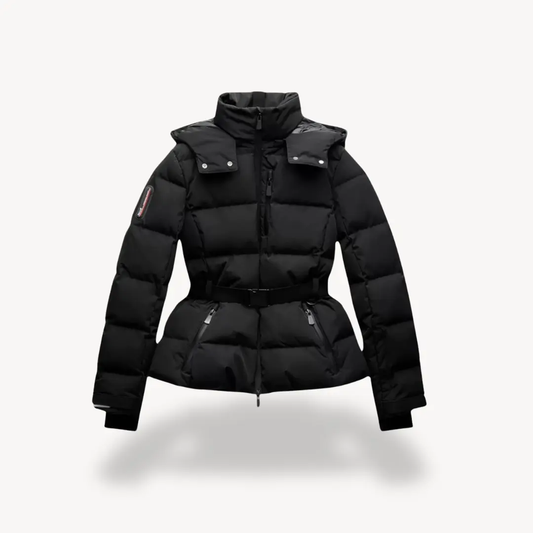 Belted Puffer Jacket for Women – Stylish & Water-Resistant-Caliboot
