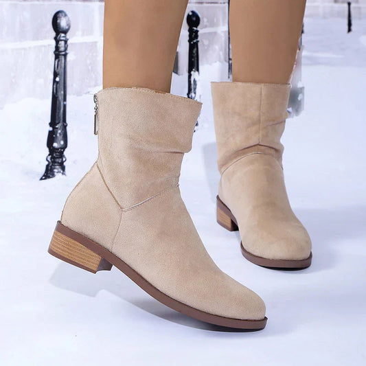 Black Ankle Boots for Women – Chic Mid-Heel Design & Versatile Style
