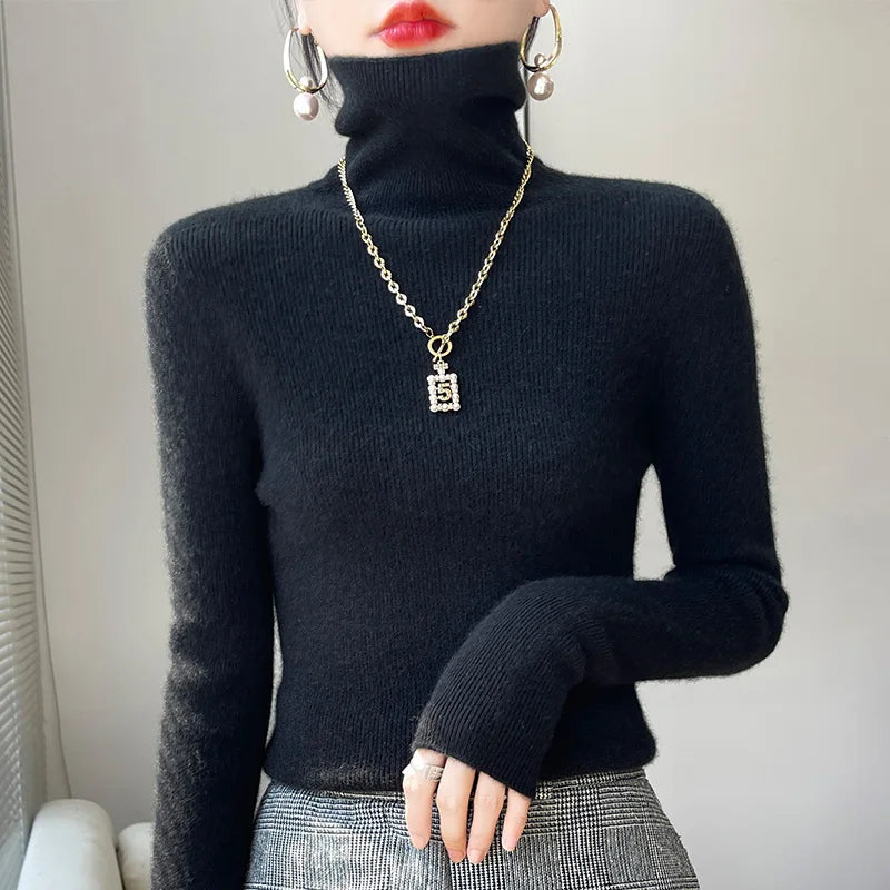 Black Turtleneck Sweater for Women – Cozy & Effortlessly Stylish 3
