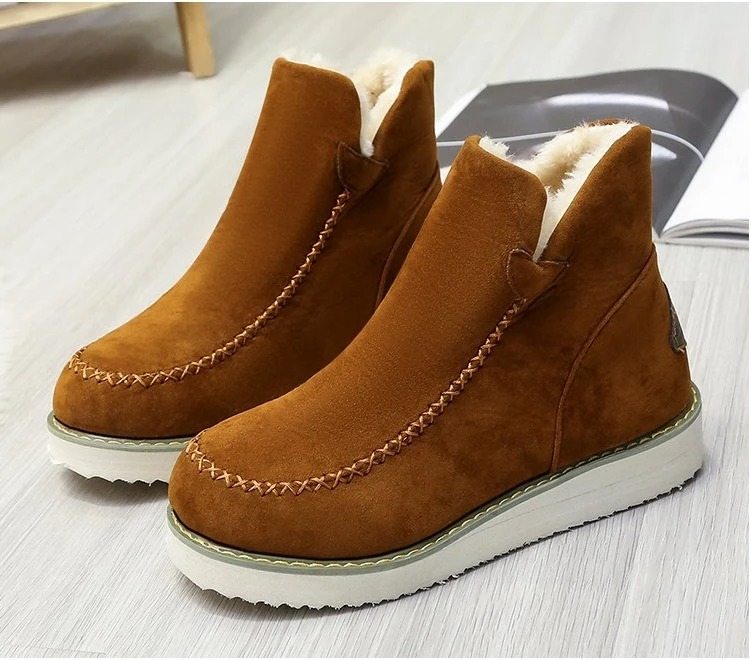 Bottes Avec Semelle Epaisse Maroon