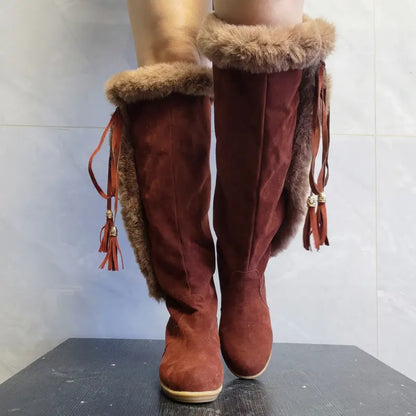 Bottes Longues Hivernales en Peluche