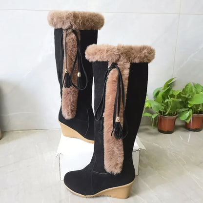 Bottes Longues Hivernales en Peluche