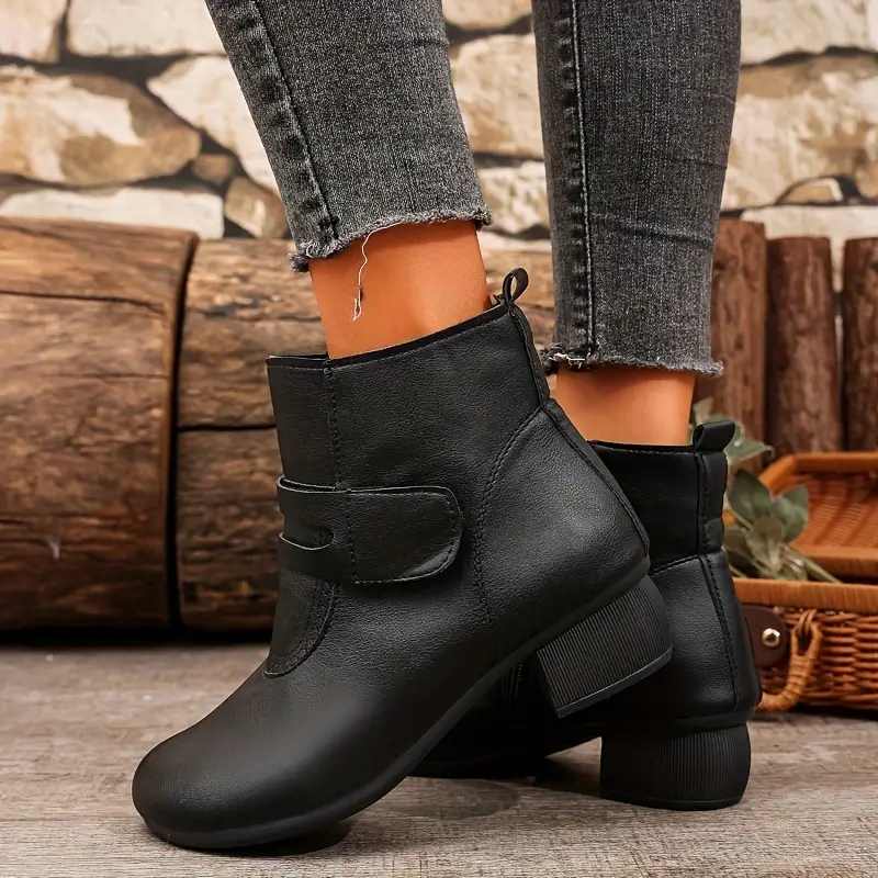 Bottes Talon au Style Rétro et Confortable