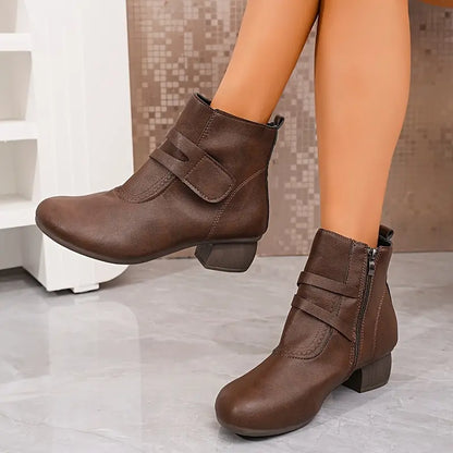 Bottes Talon au Style Rétro et Confortable