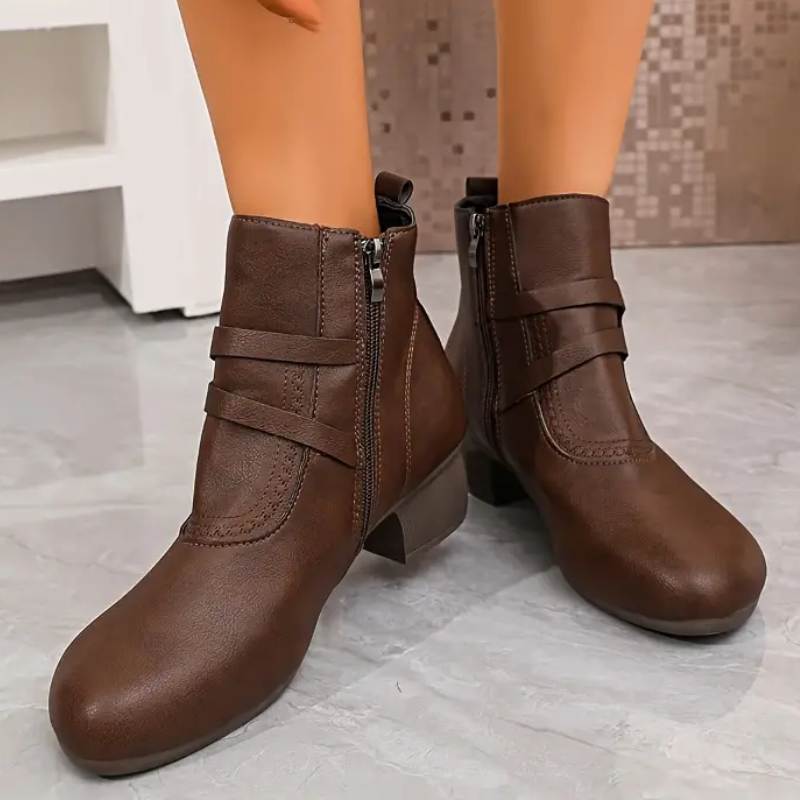 Bottes Talon au Style Rétro et Confortable