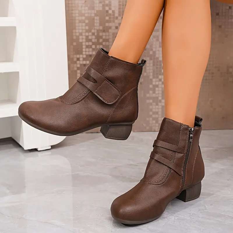 Bottes Talon au Style Rétro et Confortable