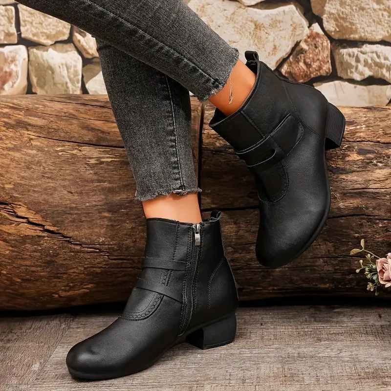 Bottes Talon au Style Rétro et Confortable