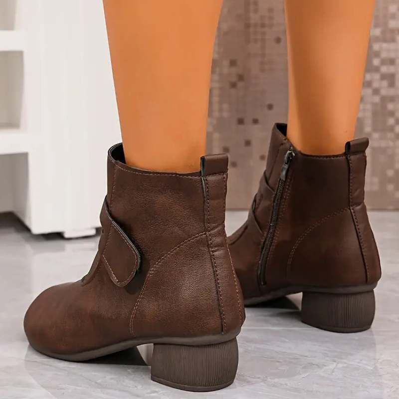 Bottes Talon au Style Rétro et Confortable