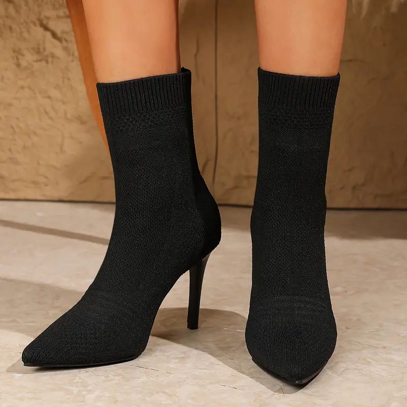 Bottes à Talons en Maille