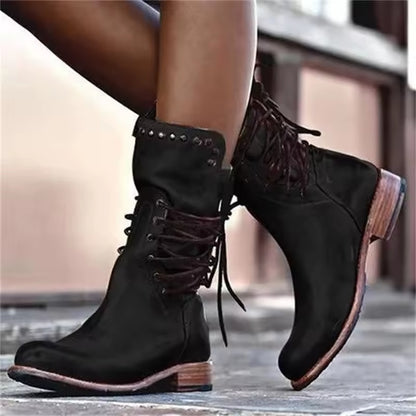 Bottes  Talon Épais noir 