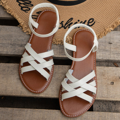Breathable Cross Strap Sandals for Women – Comfortable & Versatile