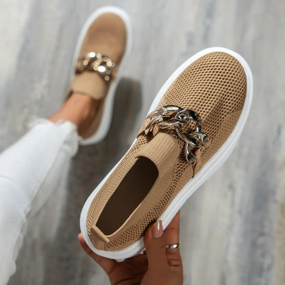 Breathable Slip-On Sneakers for Women – Stylish & Comfortable