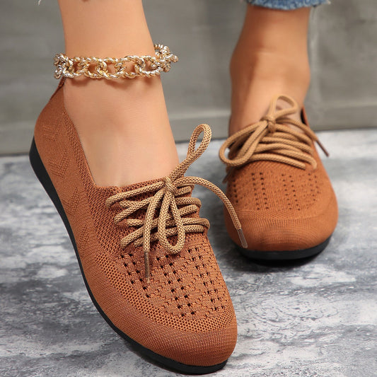 Breathable Lace-Up Sneakers for Women – Lightweight & Stylish Comfort