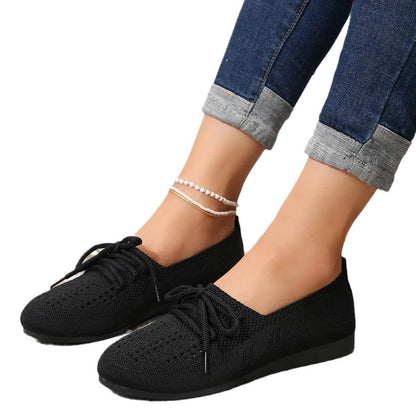 Breathable Lace-Up Sneakers for Women – Lightweight & Stylish Comfort