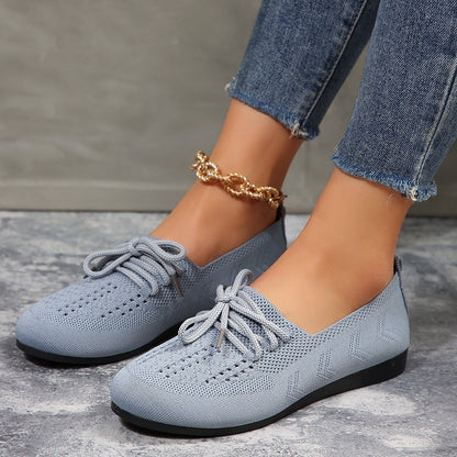 Breathable Lace-Up Sneakers for Women – Lightweight & Stylish Comfort