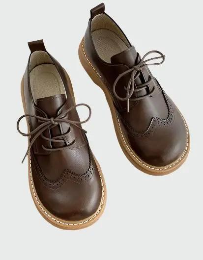 Brogue Style Oxford Shoes for Women – Wide-Fit Comfort & Elegant Design-Caliboot