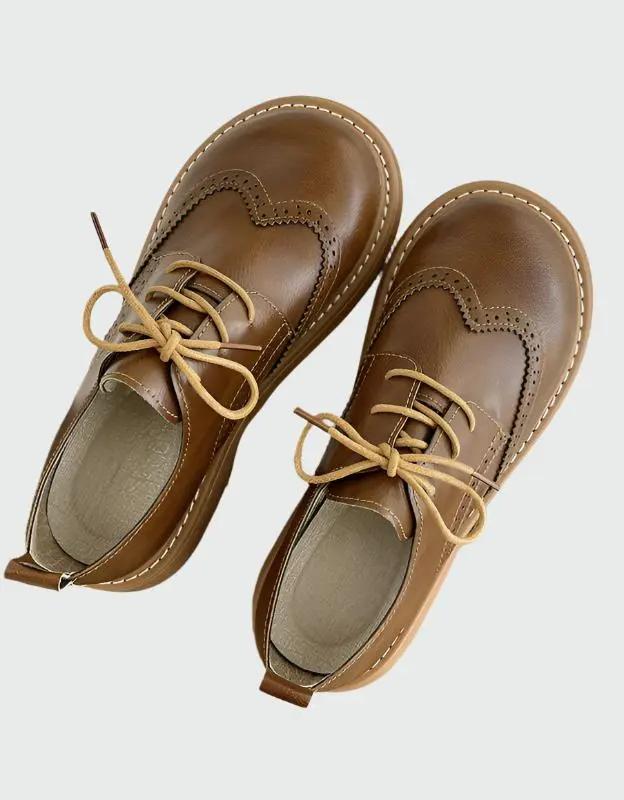 Brogue Style Oxford Shoes for Women – Wide-Fit Comfort & Elegant Design-Caliboot