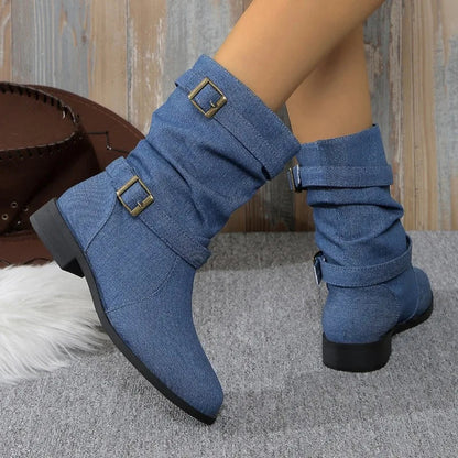 Buckle Detail Ankle Boots for Women – Chic & Versatile