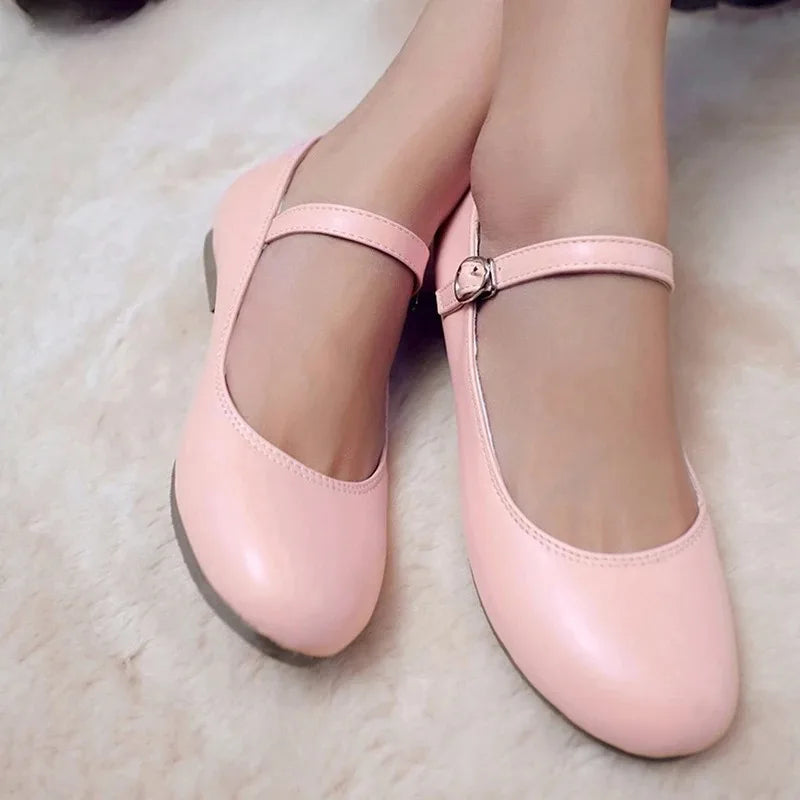 Buckle Strap Black Ballet Flats for Women – Stylish & Comfortable Everyday Footwear