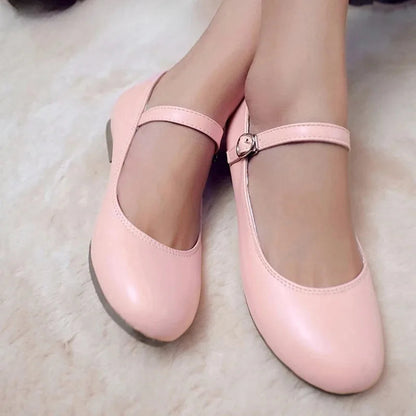 Buckle Strap Black Ballet Flats for Women – Stylish & Comfortable Everyday Footwear
