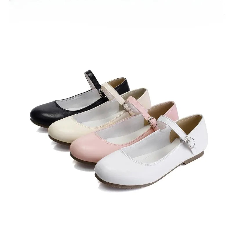 Buckle Strap Black Ballet Flats for Women – Stylish & Comfortable Everyday Footwear