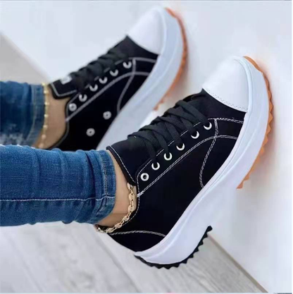 Canvas Platform Sneakers for Women – Stylish & Comfortable