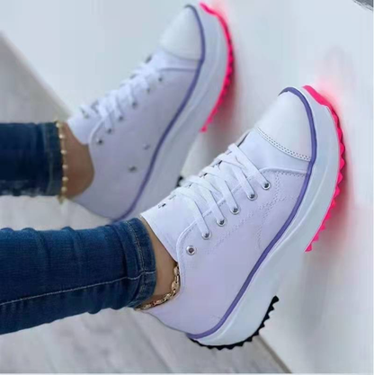Canvas Platform Sneakers for Women – Stylish & Comfortable