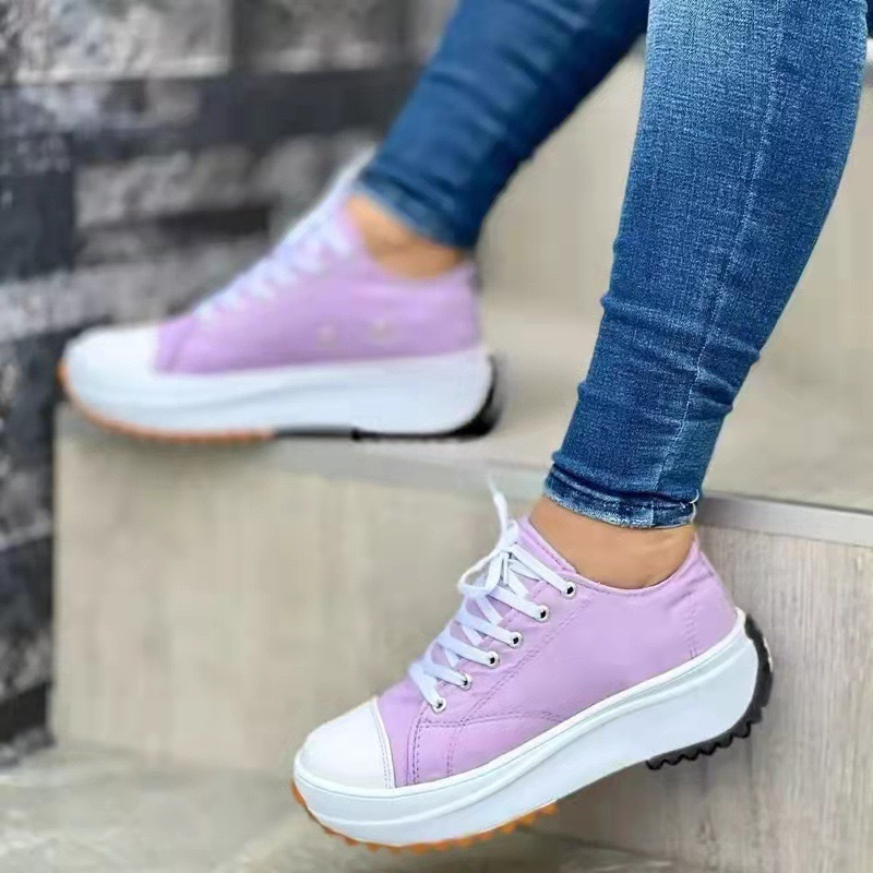 Canvas Platform Sneakers for Women – Stylish & Comfortable