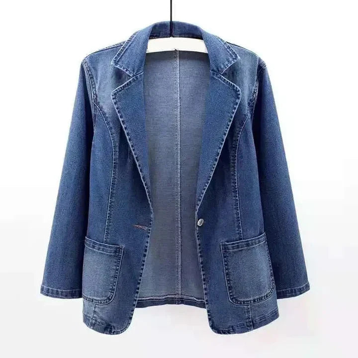 Casual Denim Blazer for Women – Effortless Style & Versatile Comfort 0