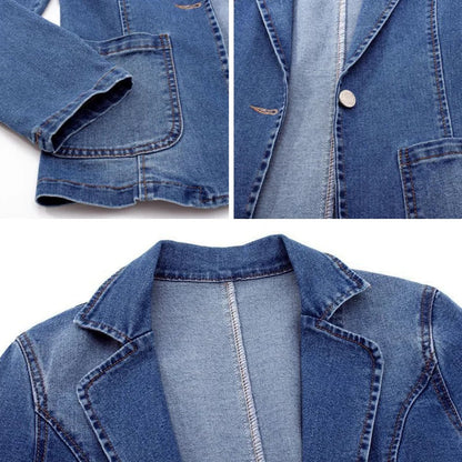 Casual Denim Blazer for Women – Effortless Style & Versatile Comfort 1