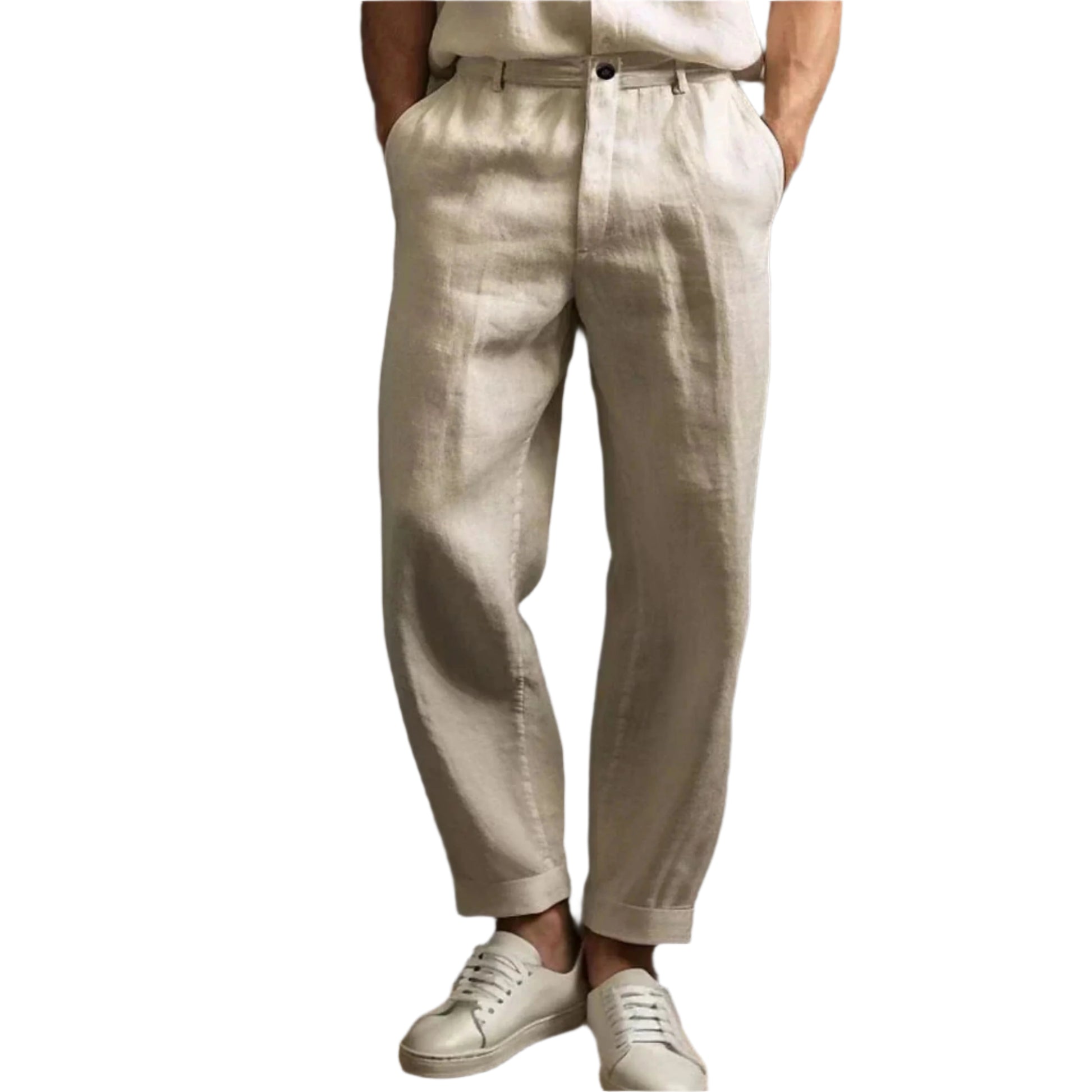Casual Homme – Pantalon En Lin Homme – Confort Léger Pour L'Été 0