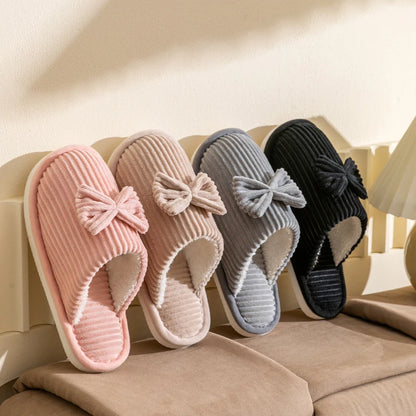 Charming Bow Slippers for Women – Cozy & Stylish Indoor Comfort