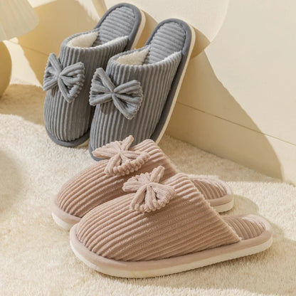 Charming Bow Slippers for Women – Cozy & Stylish Indoor Comfort